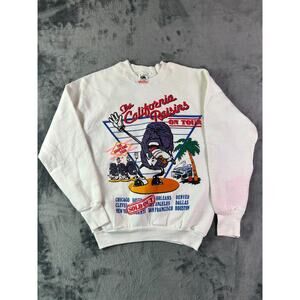 VTG 80s California Raisins On Tour Sweatshirt M USA Fruit of Loom‎